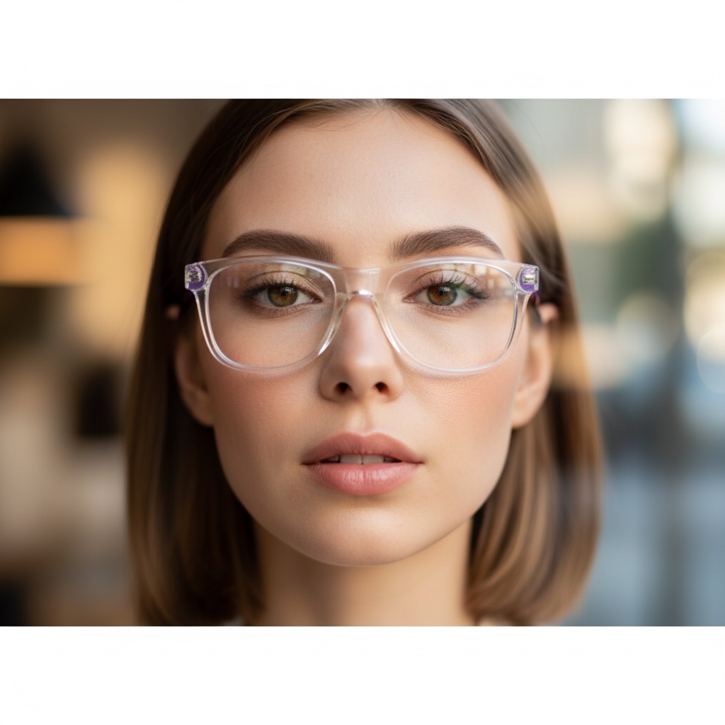 عینک زنانه شفاف برای زیبایی بی‌وقفه روز و شب 1492